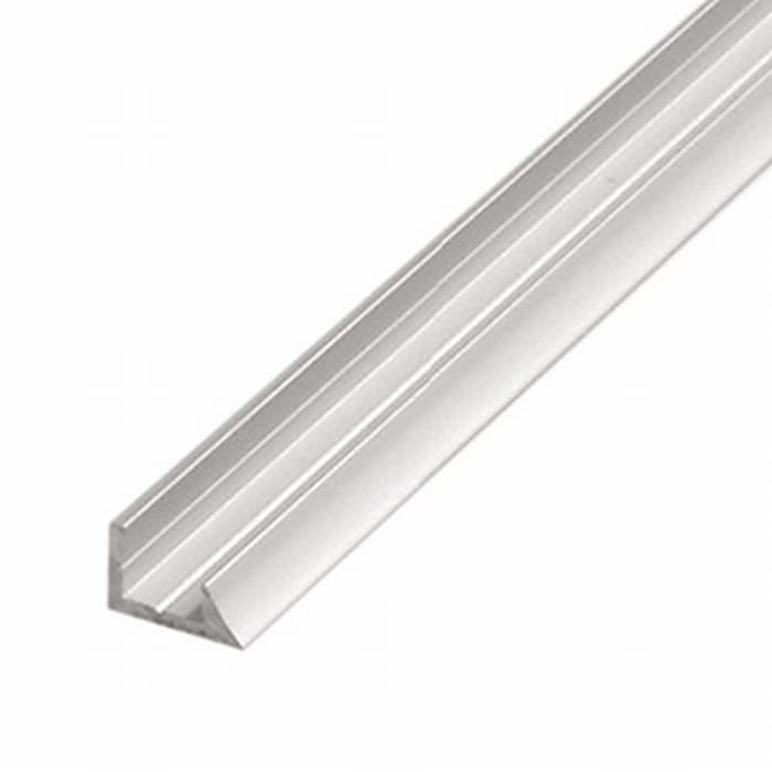 Achterwandprofiel aluminium: lang aluminium profiel met sleuf en schuine rand