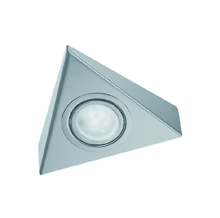 Driehoekige 12V-ledspot in RVS-look