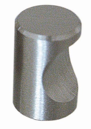 B007-Knop-cylinder-o-21-mm-RVS-look-1 Knop cylinder 21 mm: cilindervormige knop in RVS-look met schuine vingeruitsparing
