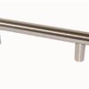Beugel RVS-look 20065: lange ronde staafgreep op twee pootjes, lengte 476 mm