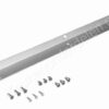 Bladdrager aluminium-look: stalen L-profiel in alu-look met bevestigingsschroeven