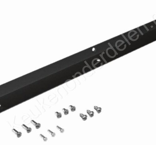 Bladdragerset zwart (lxbxh 535x38x26 mm) Bladdrager zwart: zwart stalen L-profiel met bevestigingsschroeven