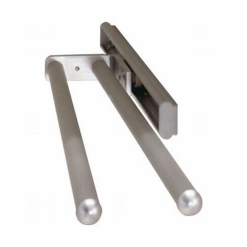 Doekenrek keukenkast Dual met twee aluminium stangen aan een uittrekbare geleider