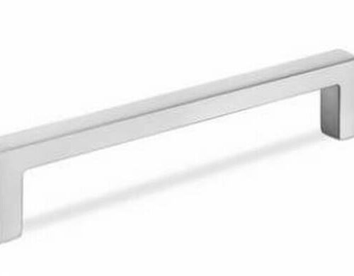Greep Greep keukenkast 128mm vierkant inox: rechte U-greep met vierkante staaf in inox-look