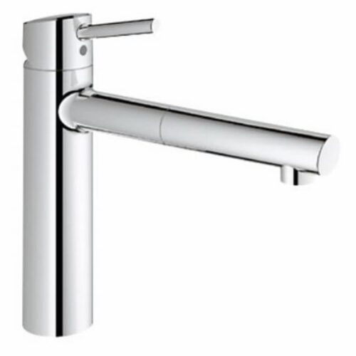 Grohe Concetto 31129 keukenkraan in chroom met medium uitloop en uittrekbaar uitloopdeel