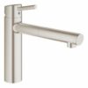 Grohe Concetto 31129 supersteel keukenkraan met medium uitloop en uittrekbaar uitloopdeel