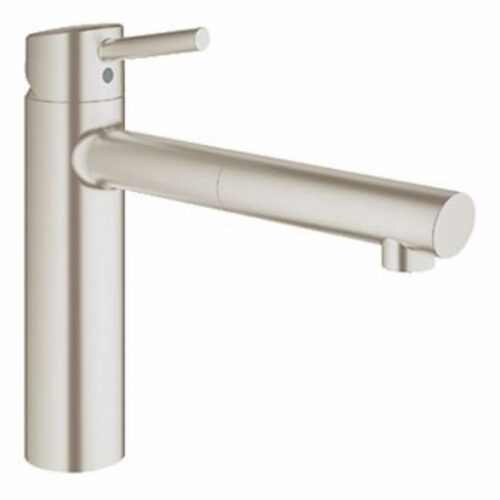 Grohe Concetto 31129 supersteel keukenkraan met medium uitloop en uittrekbaar uitloopdeel