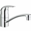 Grohe Euroeco 32750-000 keukenkraan in chroom met lage, lange uitloop en hendel bovenop