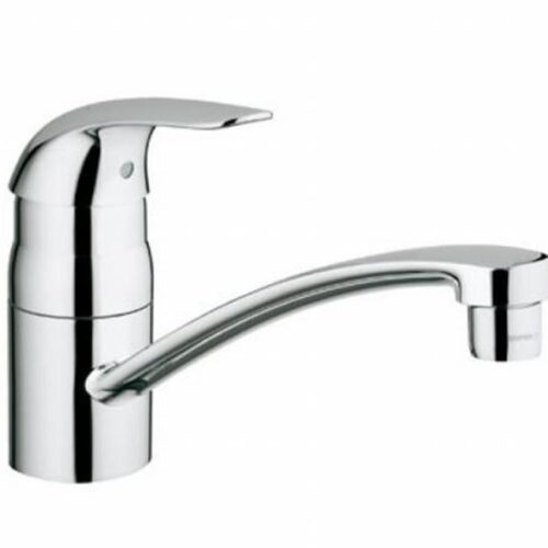 Grohe Euroeco 32750-000 keukenkraan in chroom met lage, lange uitloop en hendel bovenop