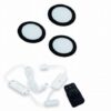 Hera-FR-68-Dynamic-led-sets-zwart-24-V-set-van-3-1 HERA inbouwspot keuken FR-68 set van 3: 3 zwarte ledspots met mat wit lichtvenster, controller en afstandsbediening
