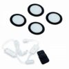 Hera-FR-68-Dynamic-led-sets-zwart-24-V-set-van-4-1 HERA inbouwspot keuken FR-68 set van 4: 4 zwarte ledspots met mat wit lichtvenster, controller en afstandsbediening