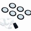 Hera-FR-68-Dynamic-led-sets-zwart-24-V-set-van-6-1 HERA inbouwspot keuken FR-68 set van 6: 6 zwarte ledspots met mat wit lichtvenster, controller en afstandsbediening