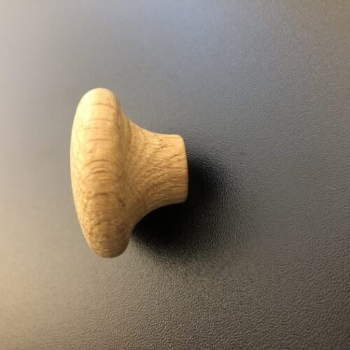 knop massief eiken hout ongelakt OP=OP Knop massief eiken: paddenstoelvormige knop van ongelakt eikenhout