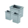 Hailo Separato 2x7 liter en 1x15 liter: drie lichtgrijze binnenemmers