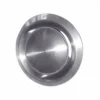 Ventilatierooster rond SUB: rond rooster met afdekschijf en brede rand in RVS-look