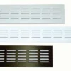 Zwart luchtrooster 50 × 6 cm – aluminium, inbouwmaat 476 × 46 mm Zwart luchtrooster 46 mm: aluminium luchtroosters met sleuven, in aluminium, wit en een donkere kleur